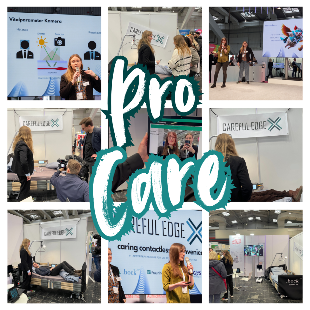 Eine Collage aus Fotos von der Pro Care Messe.